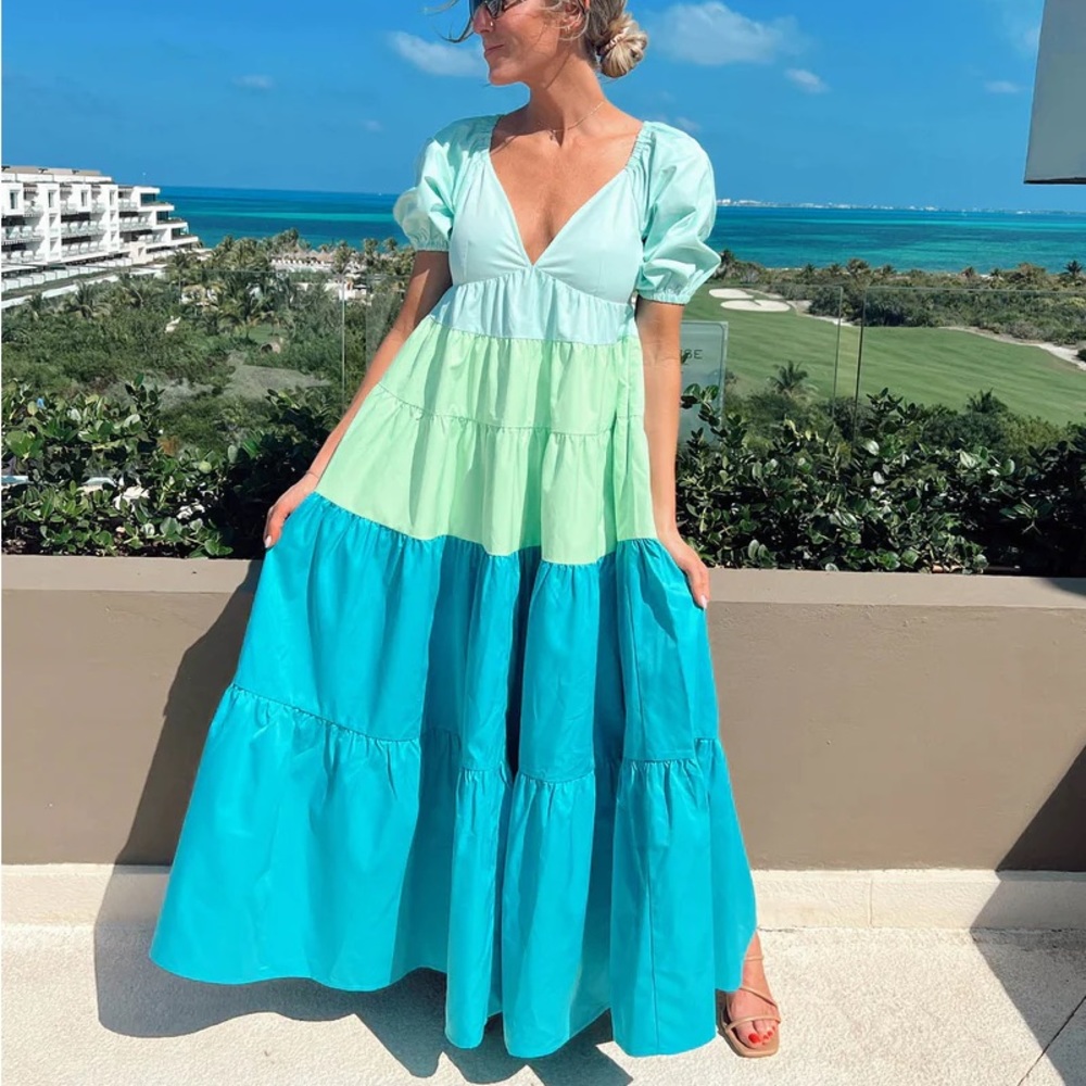 Vestique Colorblock Maxi Dress